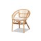 Wholesale Interior Baxton Studio Adrina Modern Bohemian Natural Brown Rattan Dining Chair